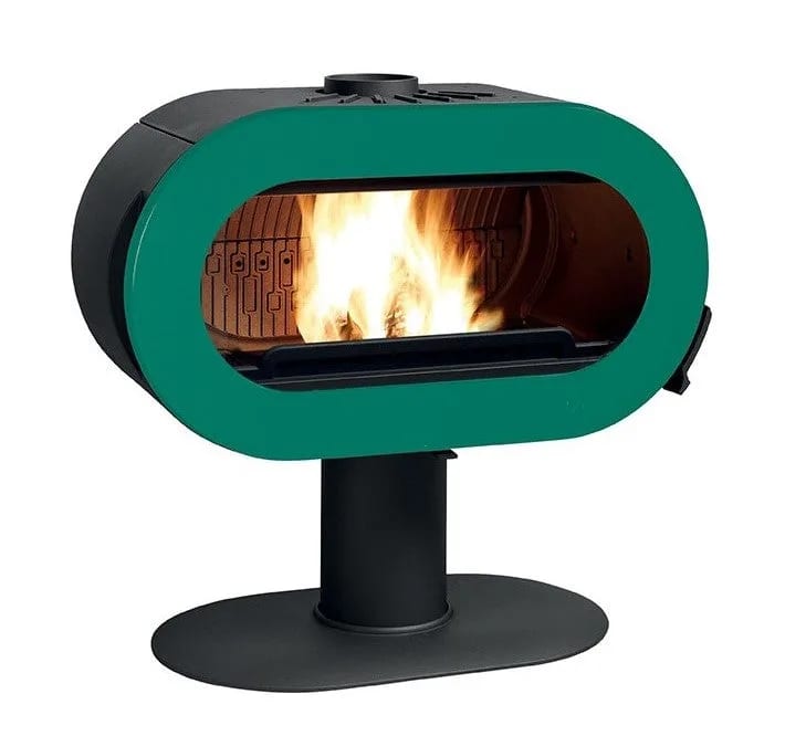 Fifty On Pedestal Mint Yeşili Döküm Odun Sobası