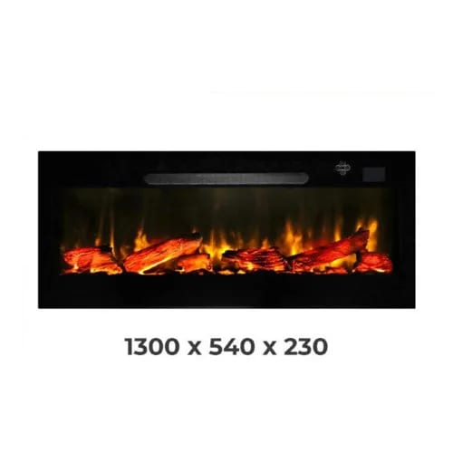 Pao 130 cm Elektrikli Şömine Cam Çerçeve (Isılı, Ses Efektli, Çok Fonksiyonlu)